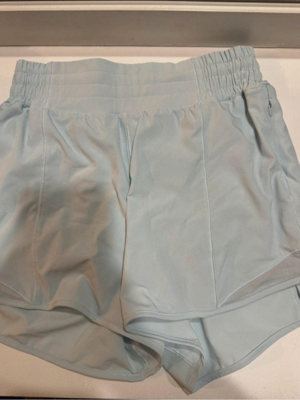 Light Blue Women's Athletic Shorts - Breathable Performance